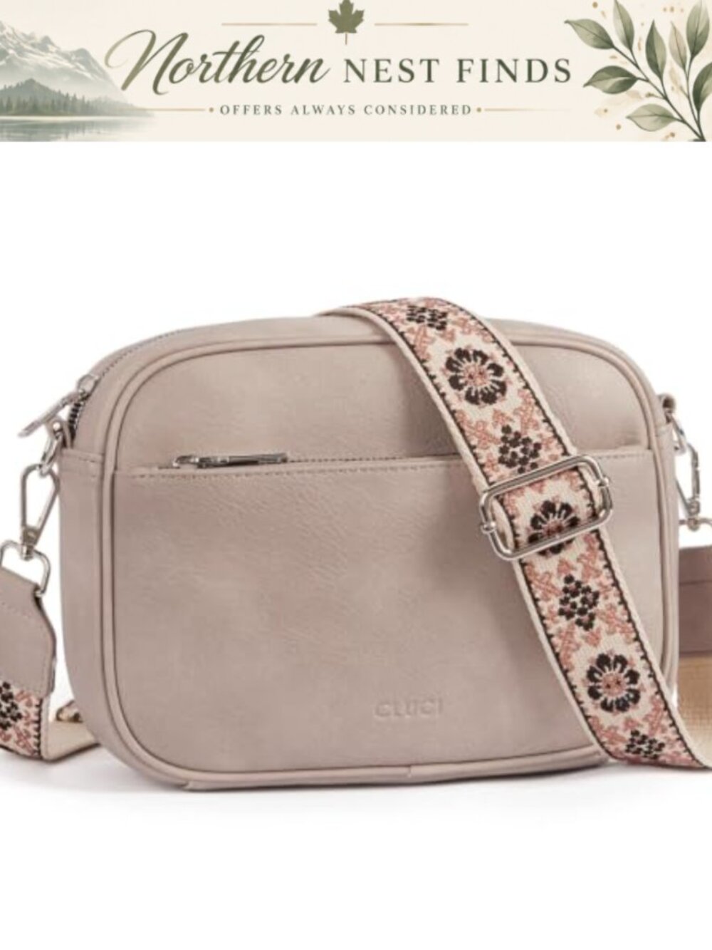 Crossbody Bags for Women, Vegan Leather Handbag Shoulder Purse Adjustable Strap